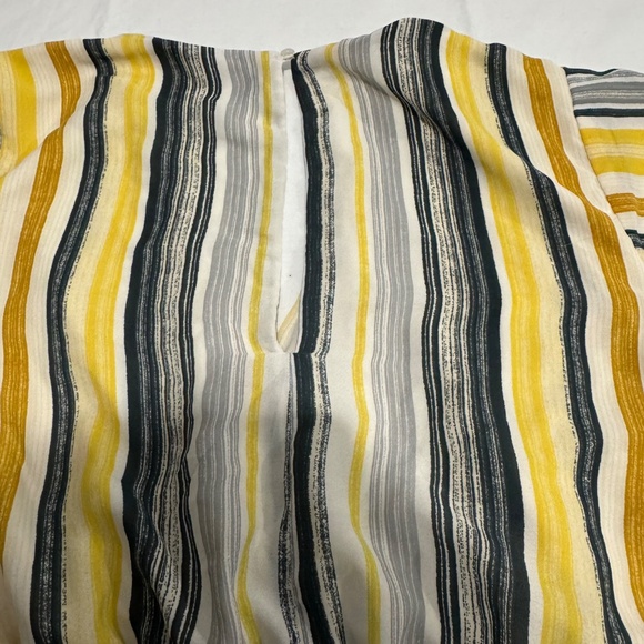 yellow and grey stripes dress / romper dress size 1x brand luxology - Picture 7 of 8